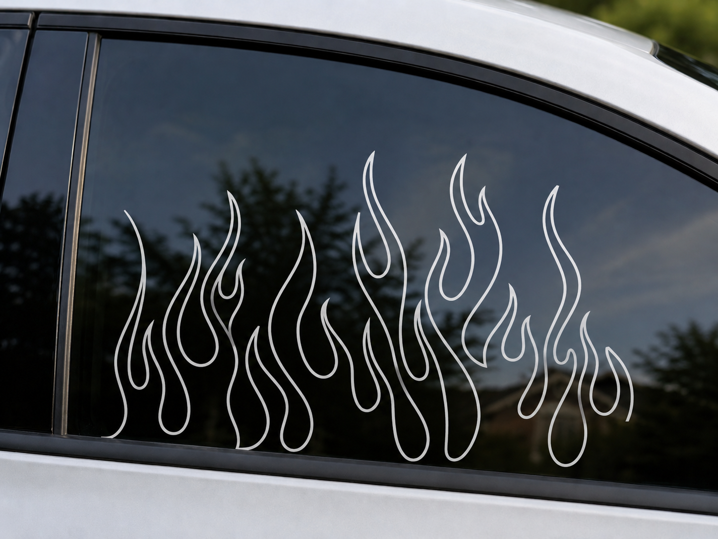 Flames window sticker